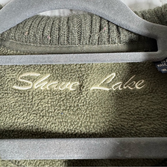 Olive Green Sweater with Red Pattern - Picture 7 of 7